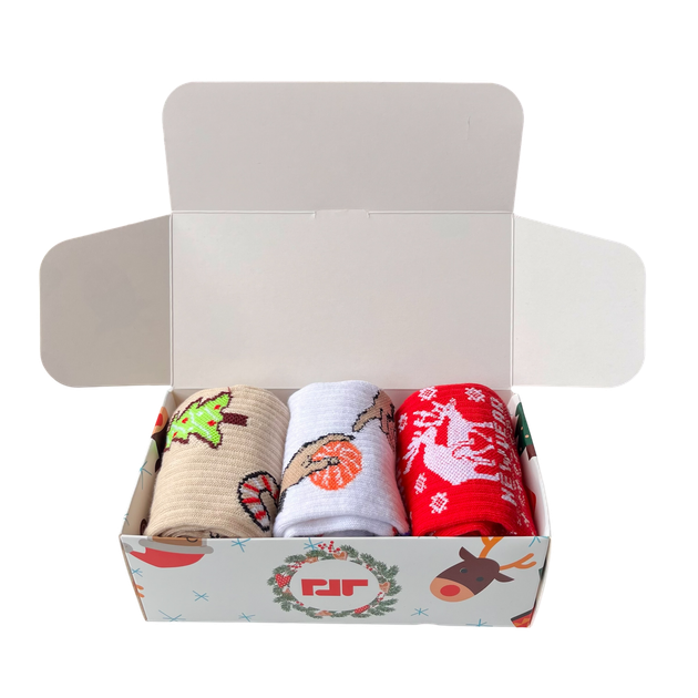 Набір шкарпеток Ponty Shop Різдвяний розміри 36-40 3 пари - Фото 1 Набір шкарпеток Ponty Shop Різдвяний розміри 36-40 3 пари - зображення 1