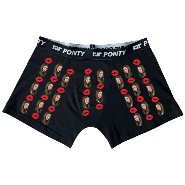 Чоловічі труси Ponty Shop з вашим фото "Поцілунки" XXL Чорні - Фото 1 Чоловічі труси Ponty Shop з вашим фото "Поцілунки" XXL Чорні - изображение 1