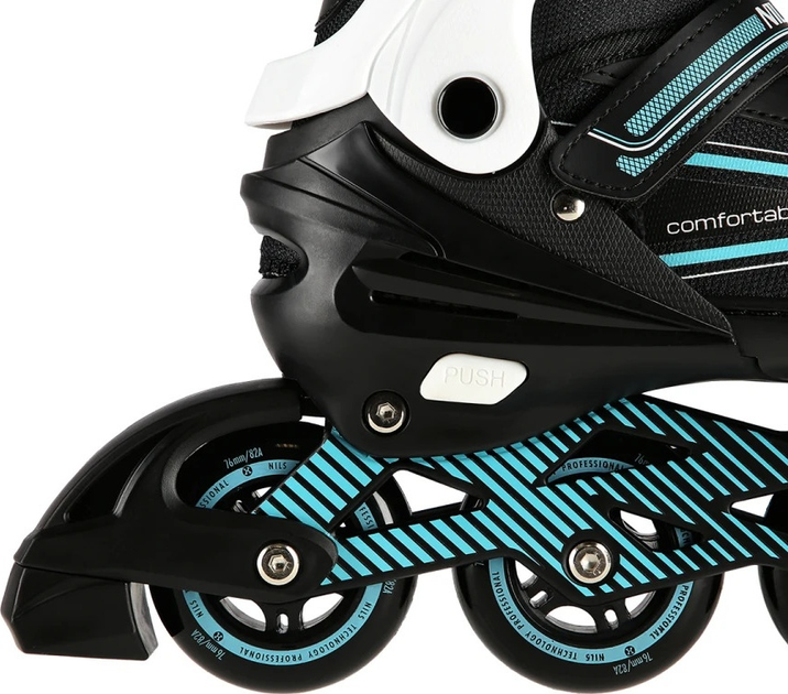 Ролики Nils Extreme NA1169A Бірюзові роз. L (39-42) (5907695538175) - зображення 7