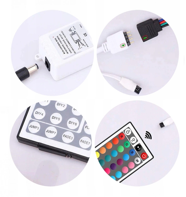 Светодиодная LED лента RGB 5050 5 метров с блоком питания и пультом ДУ - изображение 4