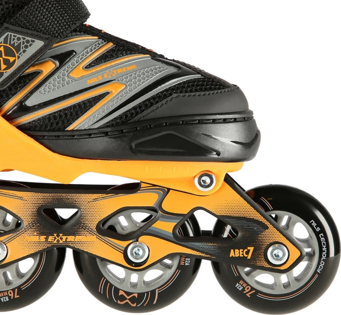 Ролики Nils Extreme NA11010 Чорно-Помаранчеві роз. S (31-34) (5907695599527) - зображення 6