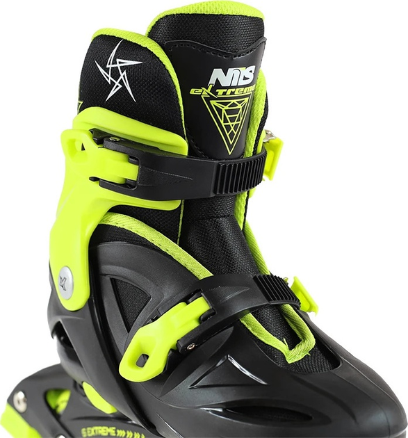 Łyżworolki Nils Extreme NJ/NA0321 Czarno-Limonkowe roz. L (36-40) (5907695515541) - obraz 8