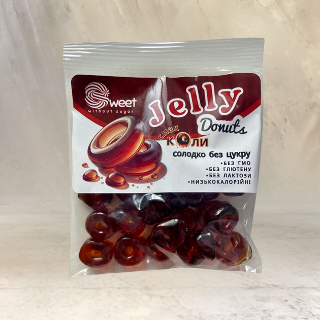 Мармелад желейний без цукру Jelly Donuts зі смаком коли, 70 г - изображение 3