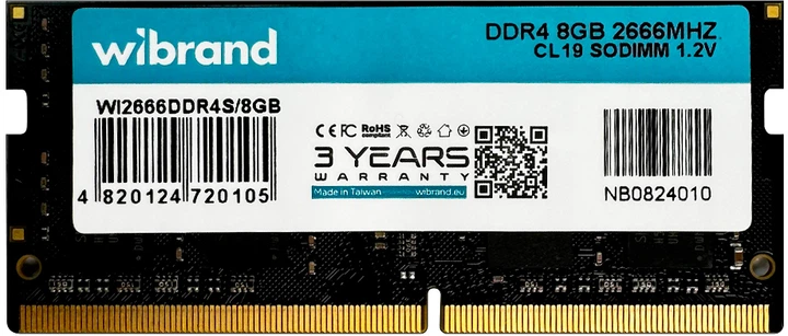Wibrand 8 GB SO-DIMM DDR4 2666 MHz (WI2666DDR4S/8GB)
