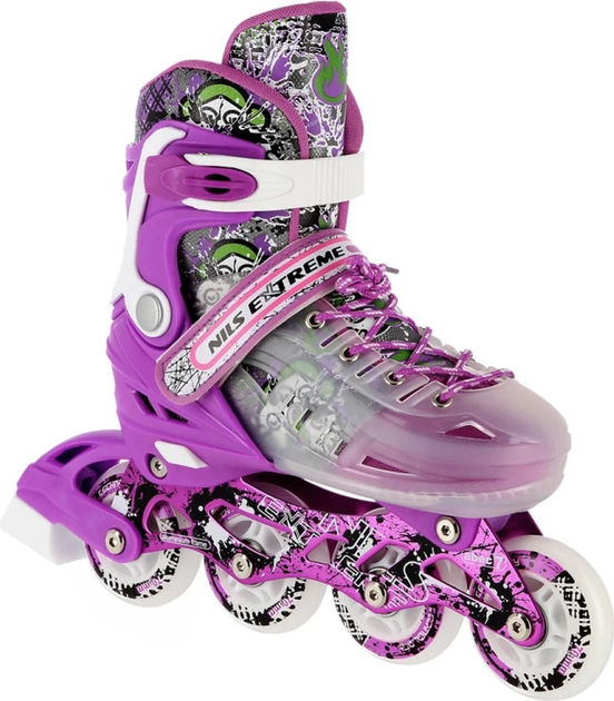 Ролики Nils Extreme 4 в 1 NH18122 Фіолетові роз. M (34-38) (5907695535303) - зображення 3