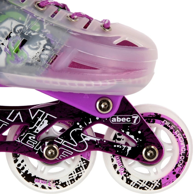 Ролики Nils Extreme 4 в 1 NH18122 Фіолетові роз. M (34-38) (5907695535303) - зображення 4