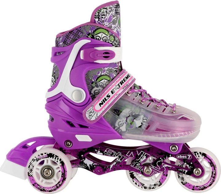 Łyżworolki Nils Extreme 4 w 1 NH18122 Fioletowe roz. L (39-43) (5907695535310) - obraz 7