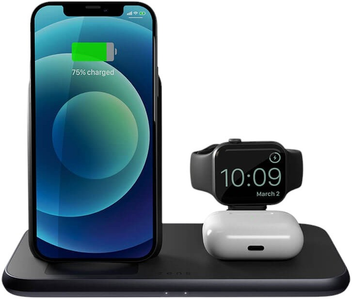 Bezprzewodowa ładowarka Zens 4 in 1 Qi Desktop Charger (7438222414467) - obraz 4
