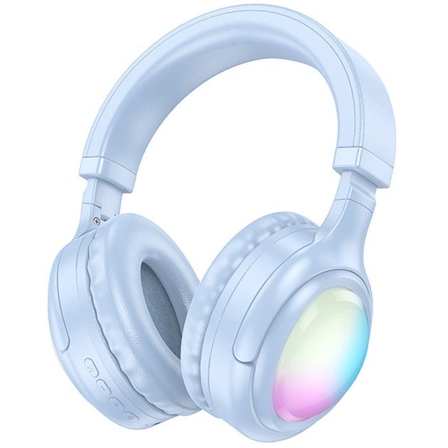 Накладные беспроводные наушники Hoco W48 Focus Blue купить в интернет ...