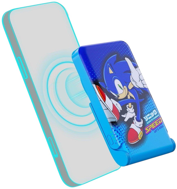 Powerbank OTL Sonic the Hedgehog wireless magnetic power bank 5000 mAh (5055371627955) - obraz 3