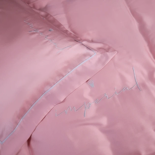 Простынь на резинке MirSon Imperial Tencel №02 Pink 80x160 см (2200010753721) - изображение 4