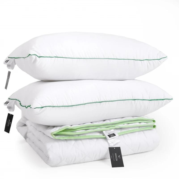 Акція на Набір MirSon №9606 Eco Line Ковдра літня Євро 200х220 Eco-Soft + Дві подушки 50х70 від Rozetka