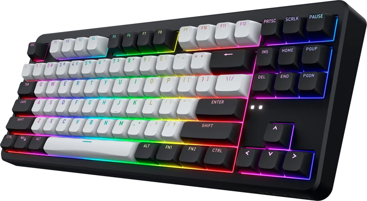 Клавіатура бездротова Hator Rockfall 3 Mecha TKL Orange Wireless/Bluetooth/USB US layout Black (8721249230028) - зображення 3