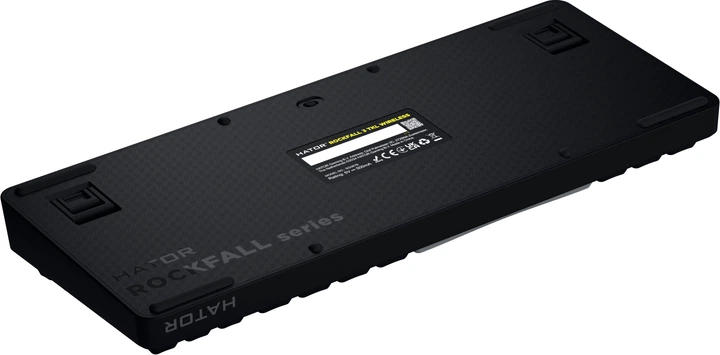 Клавіатура бездротова Hator Rockfall 3 Mecha TKL Orange Wireless/Bluetooth/USB US layout Black (8721249230028) - зображення 6