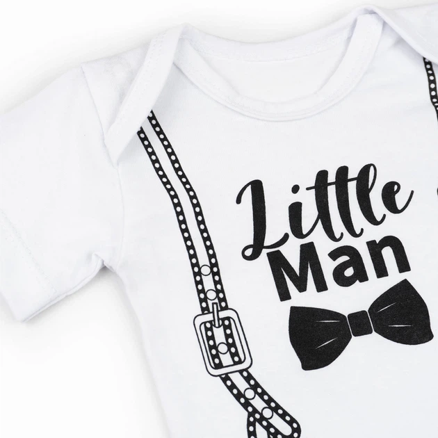 Боди Dexter`s для мальчика с принтом подтяжки little man 68 см - изображение 2
