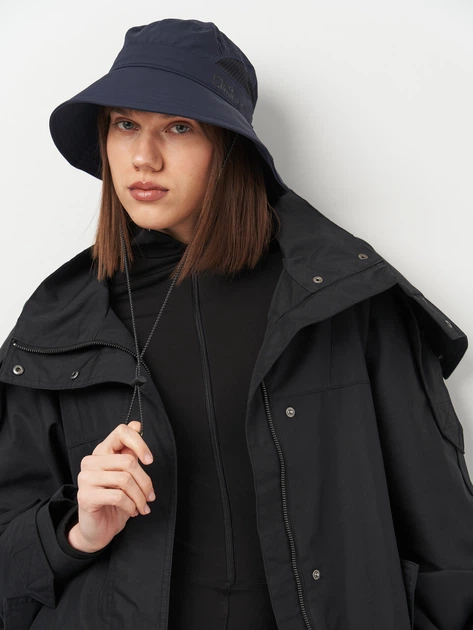 Панама Jack Wolfskin Vent Bucket Hat A64897-1010 M Синяя (4064886442848) - изображение 3