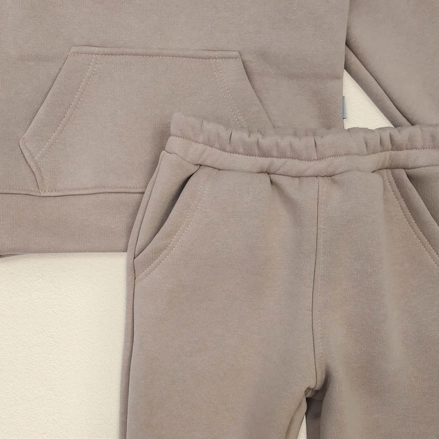 Детский теплый костюм на флисе худи и штаны Dexter`s beige 134 см - изображение 3