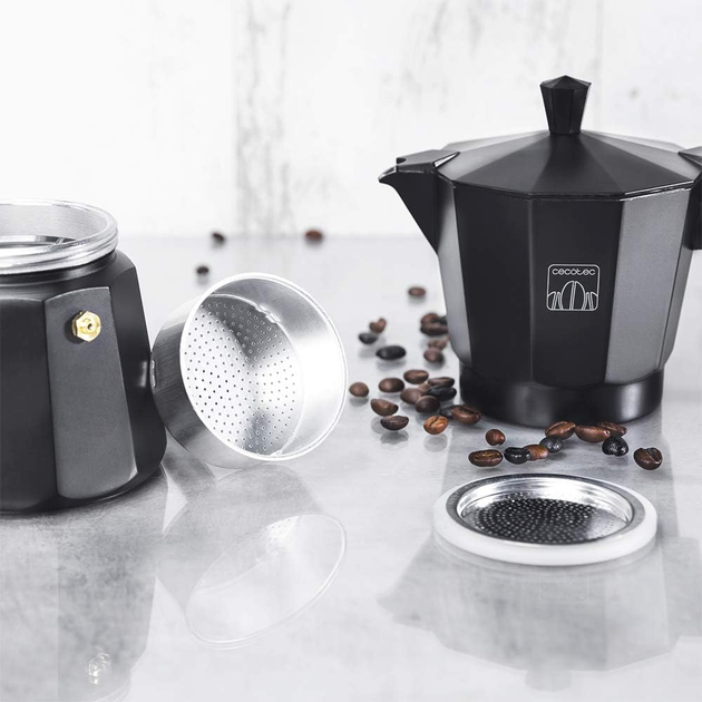 Гейзерна кавоварка Cecotec Mokclassic 300 чорна 3 чашки 150 мл (8435484016667) - зображення 4