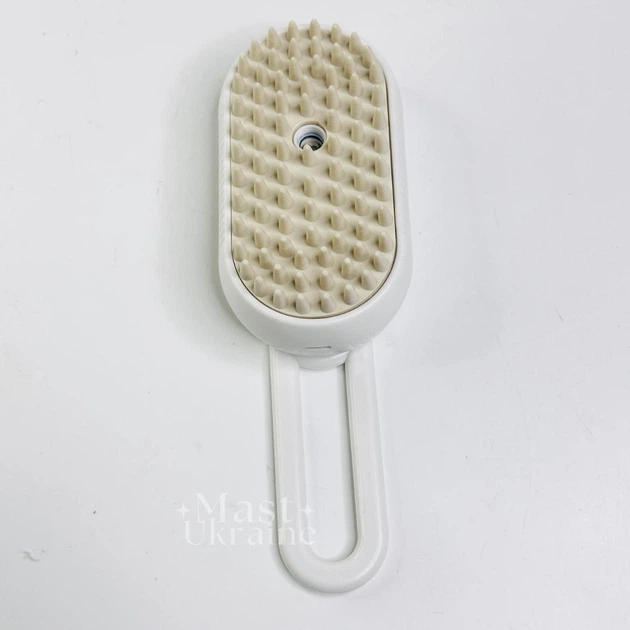 Электрическая паровая щетка для вычесывания собак и кошек Steamy Brush Pet, аккумуляторная щетка расческа с паром по уходу за шерстью XL-889-White/Beige - Фото 5 Электрическая паровая щетка для вычесывания собак и кошек Steamy Brush Pet, аккумуляторная щетка расческа с паром по уходу за шерстью XL-889-White/Beige - изображение 5