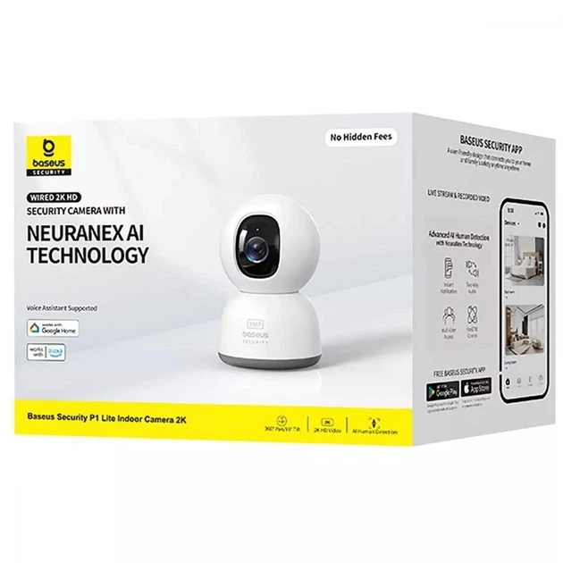 Розумна IP-камера відеоспостереження для дому Baseus Security P1 Lite Indoor 2K з нічним баченням (S0TV022130) White - зображення 13