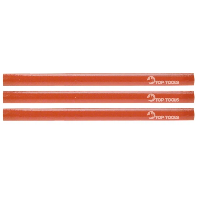 Олівець Top Tools (180 мм, 3 шт) НВ столярний (25319) - Фото 1 Олівець Top Tools (180 мм, 3 шт) НВ столярний (25319) - зображення 1