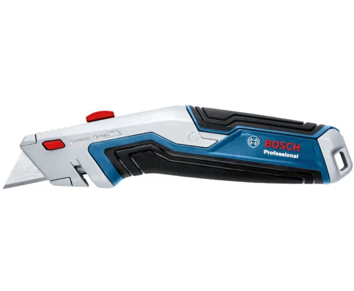 Нож выдвижной Bosch Professional (185 мм, 3 лезвия) универсальный быстрая замена лезвий + сменные лезвия (25336) - Фото 2 Нож выдвижной Bosch Professional (185 мм, 3 лезвия) универсальный быстрая замена лезвий + сменные лезвия (25336) - изображение 2
