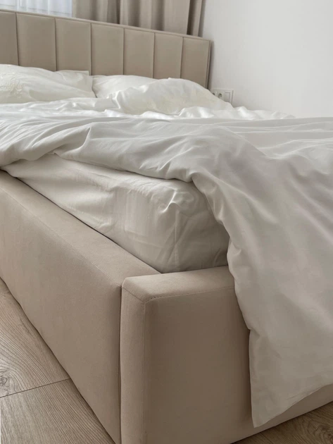 Простирадло Cozy 90x200x20 см на резинці Молочне - изображение 5
