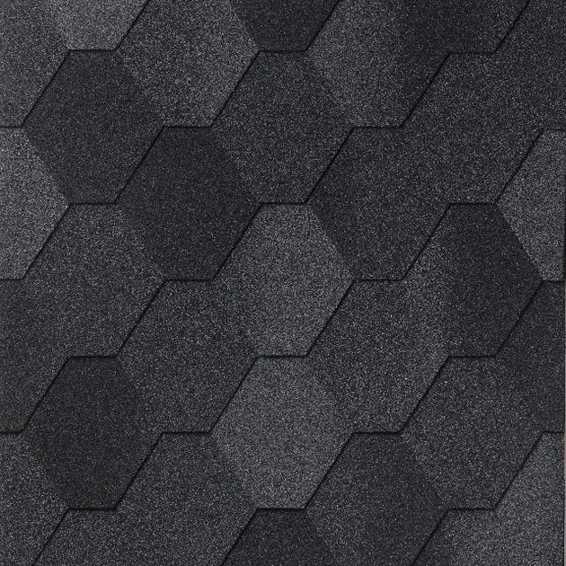 Битумная черепица Iko Number One Hex Dual Black - Фото 1 Битумная черепица Iko Number One Hex Dual Black - изображение 1