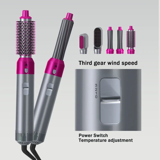 Стайлер 5в1 Hot Air Styler для разных типов волос 1000 Вт (SN9QI9727) - Фото 4 Стайлер 5в1 Hot Air Styler для разных типов волос 1000 Вт (SN9QI9727) - изображение 4