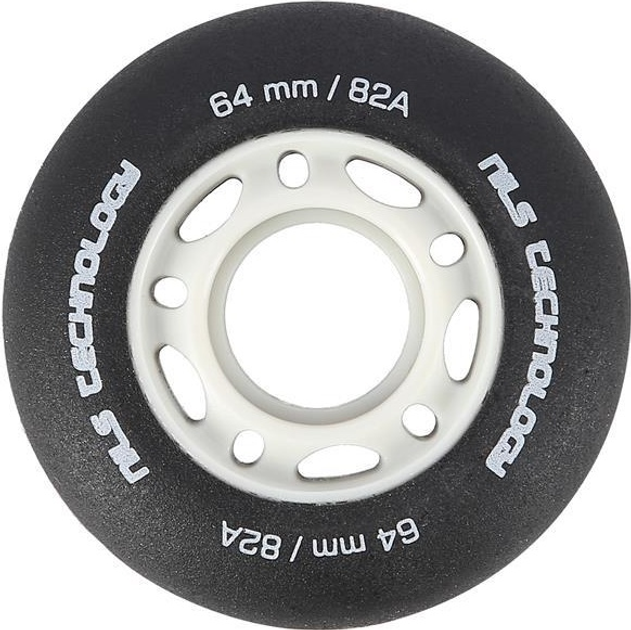 Kółka do rolek Nils Extreme PU 64 x 24 mm 82A 4 szt Czarne (5907695544244) - obraz 3