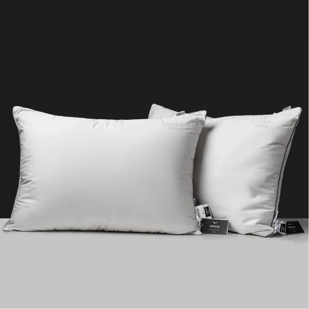 Подушка MirSon №1021 Silver Cloud вовняна низька 70x70 см (2200010363395) - зображення 8
