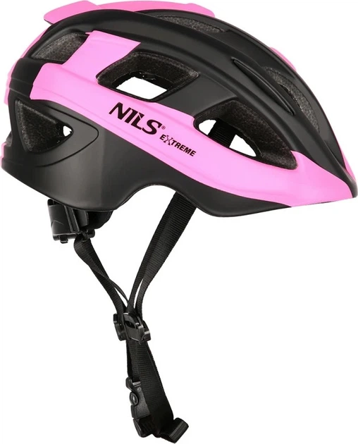 Kask Nils Extreme MTW001-1 M 55 - 58 cm Czarno-różowy (5907695595826) - obraz 5