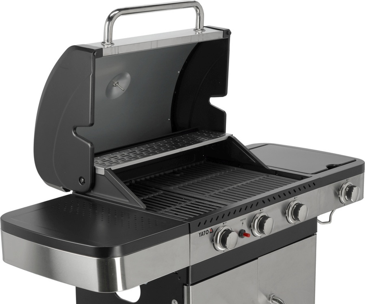 Grill gazowy YATO Zushi YG-20018 3+1 SS IXOX 11.2kW (5906083105999) - obraz 10