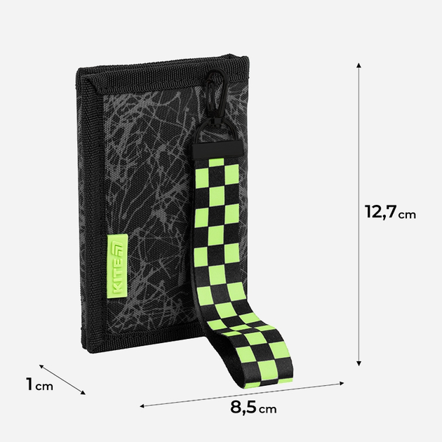 Гаманець для хлопчиків Kite K25-598-4 Чорний з салатовим (4063276205179) - зображення 6