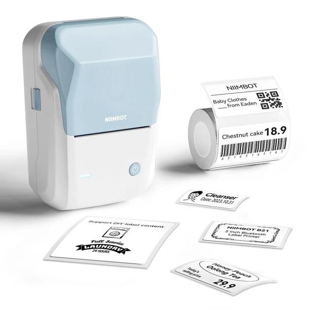 Термопринтер для печати наклеек NIIMBOT B1 Blue - изображение 2