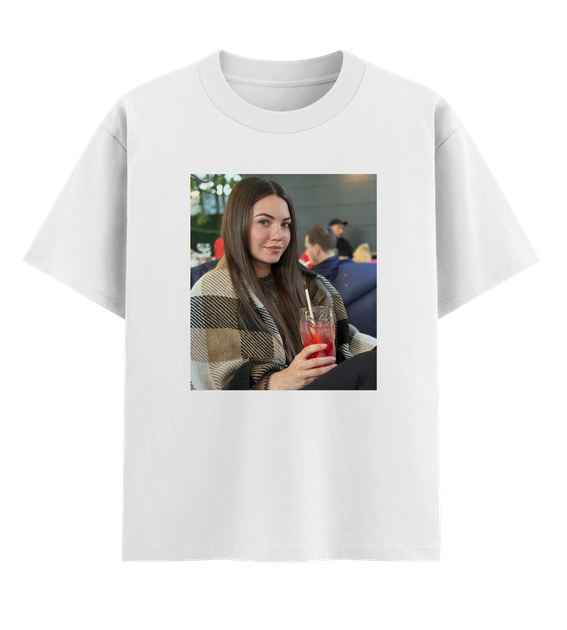Футболка оверсайз Ponty Shop з вашим фото «Фото» M Біла - Фото 1 Футболка оверсайз Ponty Shop з вашим фото «Фото» M Біла - изображение 1
