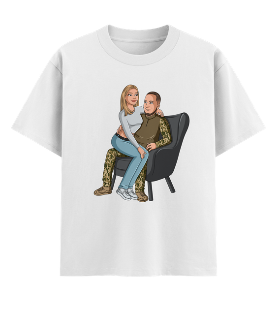 Футболка оверсайз Ponty Shop з вашим фото «Кохання» M Біла - Фото 1 Футболка оверсайз Ponty Shop з вашим фото «Кохання» M Біла - изображение 1