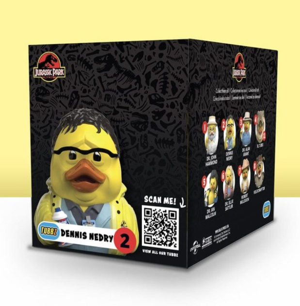 Kolekcjonerska figurka kaczuszka Numskull Tubbz Boxed Edition Jurassic Park: Dennis Nedry 2 (5056280457152) - obraz 3