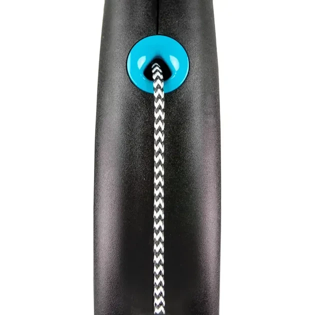 Flexi Black Design S- поводок-рулетка для собак весом до 12 кг, трос, 5 м, синий - изображение 2