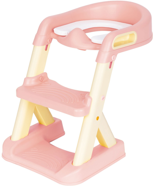 Nakładka na toaletę ze schodkami EcoToys różowa (HA-P23S PINK) - obraz 4
