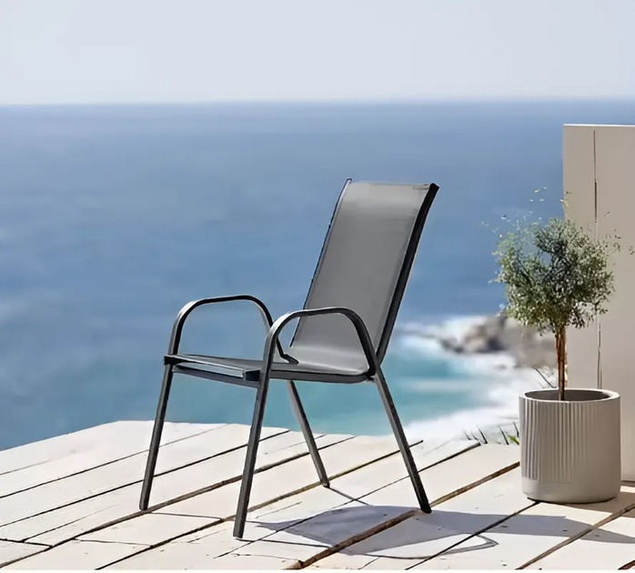 Zestaw krzeseł ogrodowych ModernHome by Multistore SC-092KD Dark Grey 2 szt (5905817001071) - obraz 9