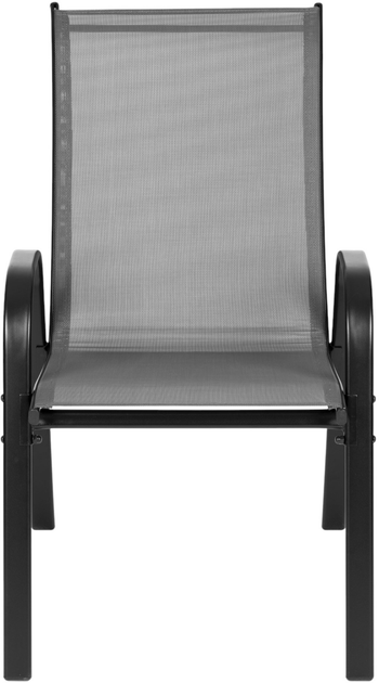Zestaw krzeseł ogrodowych ModernHome by Multistore SC-092KD Dark Gray 4 szt (5905817004898) - obraz 3