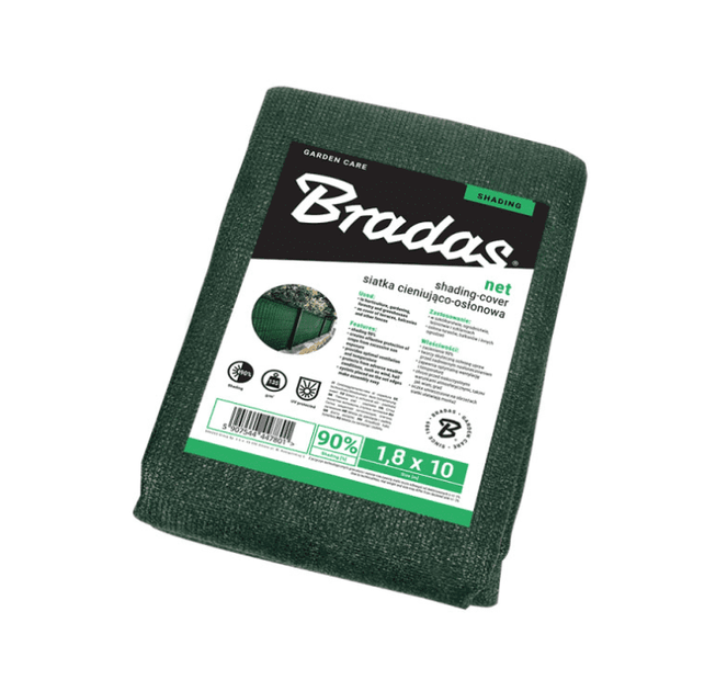 Сетка для затенения Bradas 90%, 135г/м2 1,8x10м (AS-CO13518010GR/P) - Фото 1 Сетка для затенения Bradas 90%, 135г/м2 1,8x10м (AS-CO13518010GR/P) - изображение 1