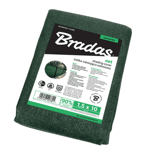 Сетка для затенения Bradas 90%, 135г/м2 1,5x10м (AS-CO13515010GR/P) - Фото 1 Сетка для затенения Bradas 90%, 135г/м2 1,5x10м (AS-CO13515010GR/P) - изображение 1