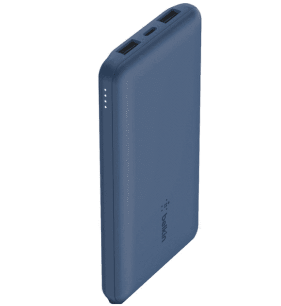 Повербанк Belkin 10000mAh 15Вт 2хUSB-A/USB-C (BPB011BTBL) - Фото 1 Повербанк Belkin 10000mAh 15Вт 2хUSB-A/USB-C (BPB011BTBL) - изображение 1