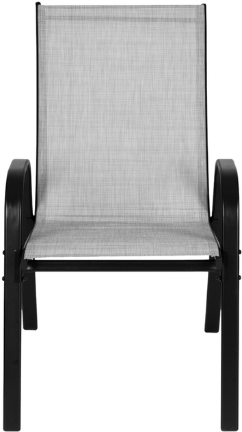 Zestaw krzeseł ogrodowych ModernHome by Multistore SC-092KD Light Gray 4 szt (5905817004881) - obraz 3