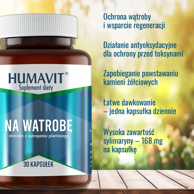 Дієтична добавка Humavit Для печінки з екстрактом розторопші 30 капсул (5903129300660) - зображення 3