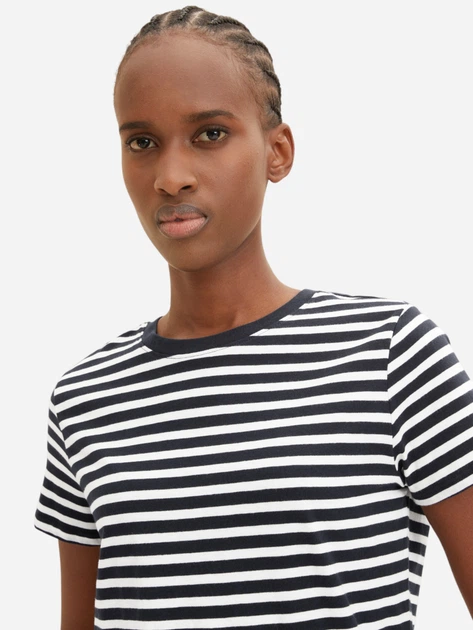 Футболка жіноча Tom Tailor 1035867 XL Білий/Синій (4066887017575) - зображення 4