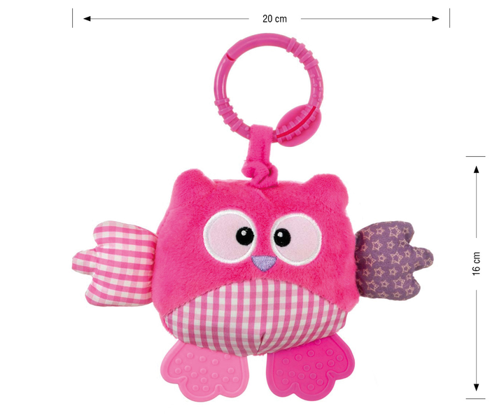 Zawieszka pluszowa Milly Mally Sówka różowa 2881 (5901761128000) - obraz 4
