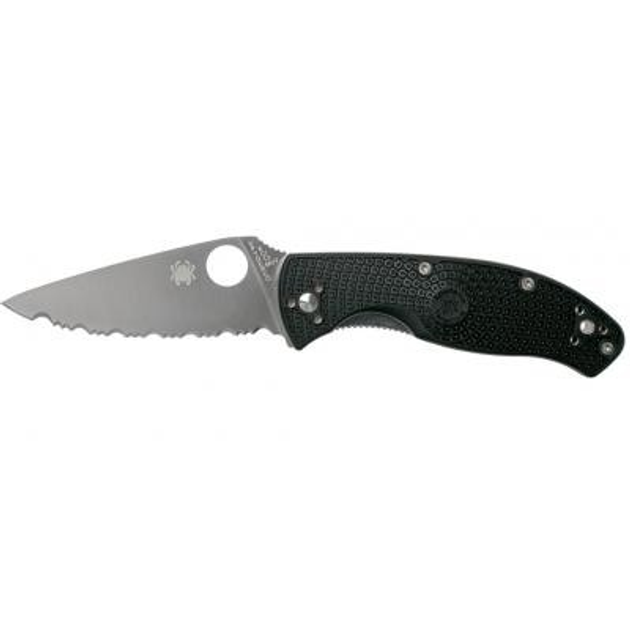 Нож Spyderco Tenacious Black Blade FRN серрейтор (C122SBBK) - зображення 1